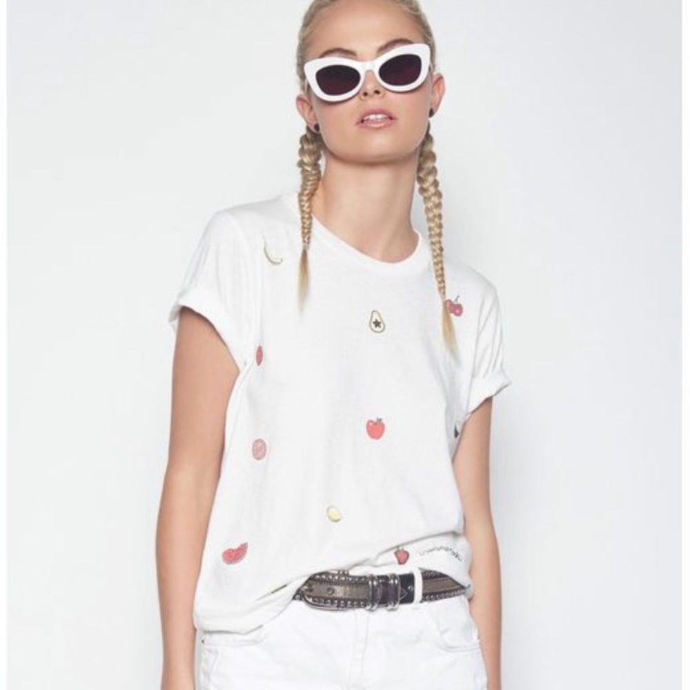 Lauren Moshi Women’s White Croft Mini Fruit Tee